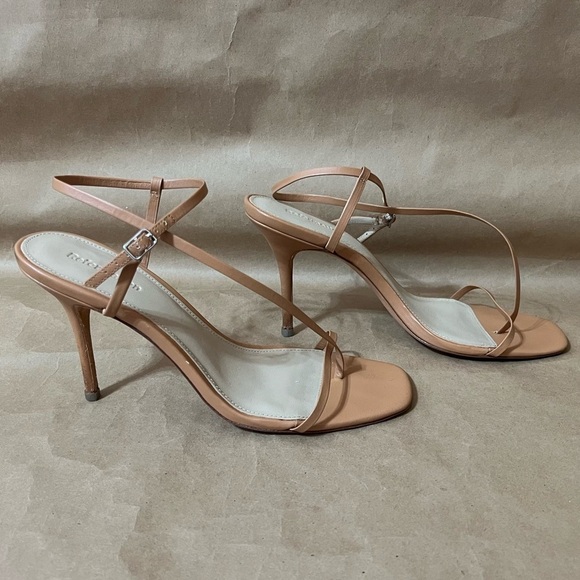 Reformation | Ivy Heels Strappy Sandals Leather Tan Naked Size 9 - Picture 4 of 16